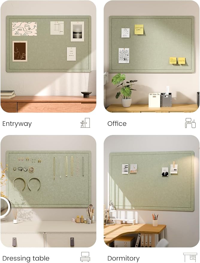 Fluxynara Bulletin Board, 35.4" x 23.6" Cork Board Alternative - Image 7