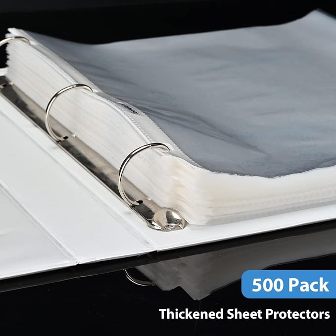 Sheet Protectors 100 Page, Page Protector 8.5" x 11" ，Upgraded Clear Plastic - Image 3