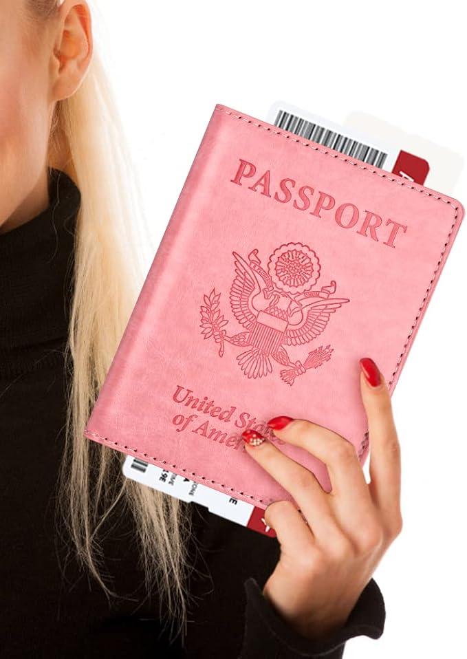 Eoehro Passport and Vaccine Card Holder, Faux Leather, Lightweight, Waterproof - Image 5