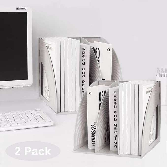 SAYEEC 2Pcs Magazine Holder Plastic File Sorter Binder Holder - Image 6