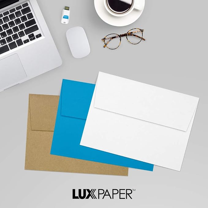 LUXPaper A7 Invitation Envelopes | Peel & Press | 5 1/4" x 7 1/4" | Brilliant - Image 5