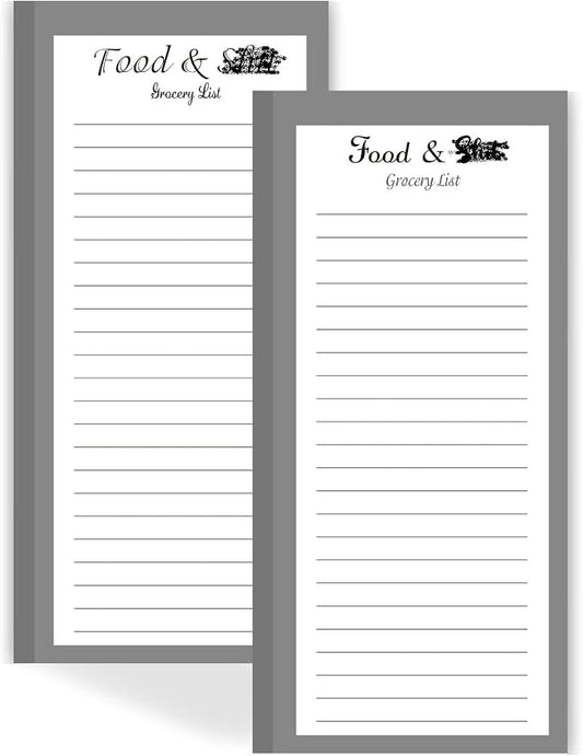 Utron 2 Pack Magnetic Notepads for Refrigerator, 100 Pages/Book Grocery List by Utron