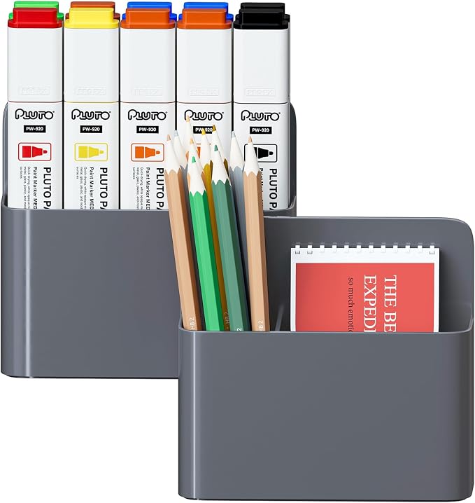 Mabrasse 2p Magnetic Dry Erase Marker Holder, Pen and Eraser Holder by Marbrasse