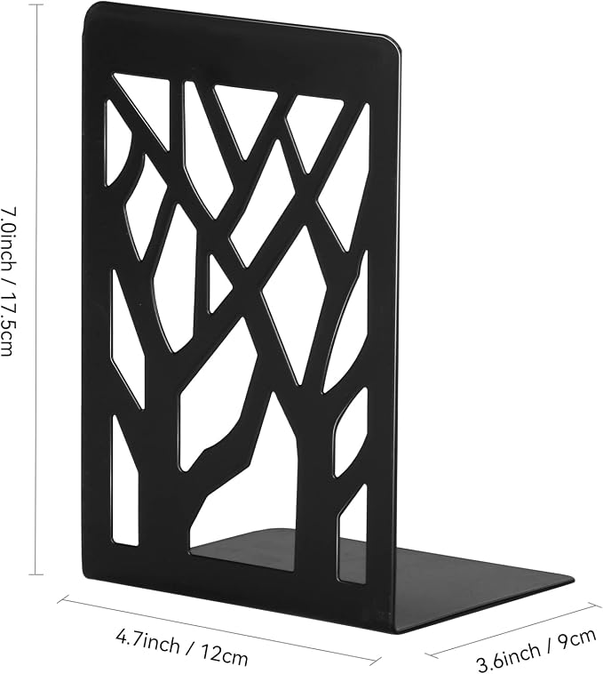 Metal Bookends Black 6 Pair - Image 4