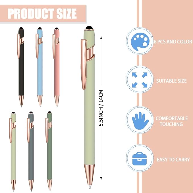 6 Pcs Blue Ink Ballpoint Pen - Image 2