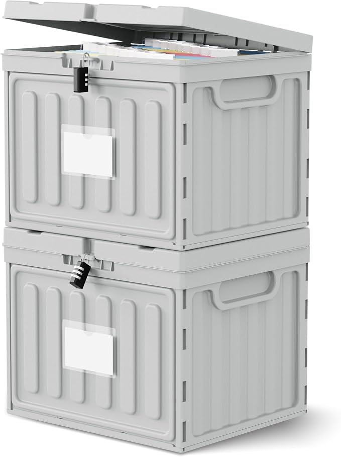Oterri Lockable Plastic File Box by Oterri
