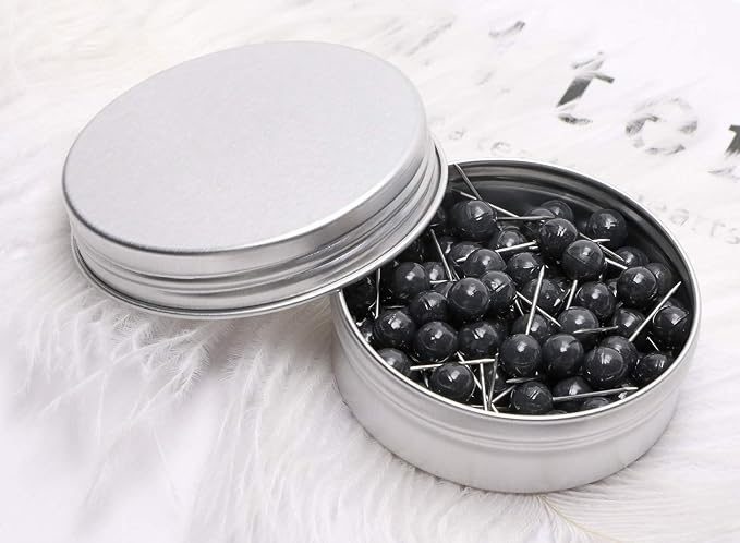 Tupalizy 100PCS 1/4 Inch Small Round Head Map Tacks Pins - Image 6