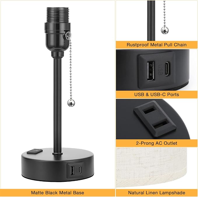 Small Bedside Lamps 3 Color Modes - Image 5