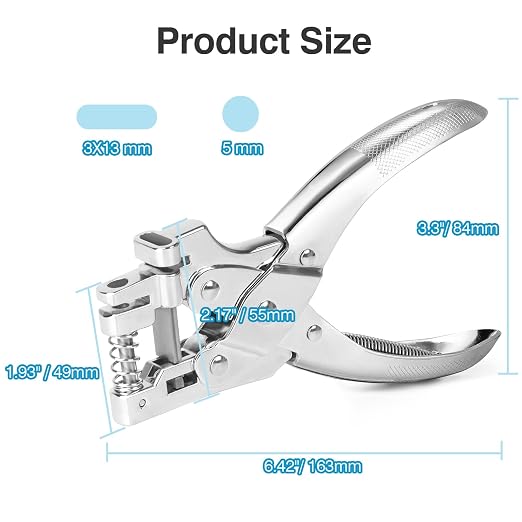 2 in 1 Badge Slot Hole Punch for ID Cards, Heavy Duty Hand Punch Metal Hole - Image 5