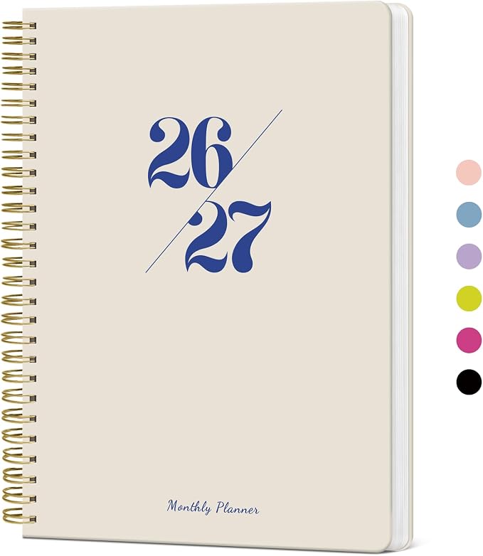 Monthly Planner 2026-2027, 18 Months Calendar Planner 2026-2027, Runs from July by Taja