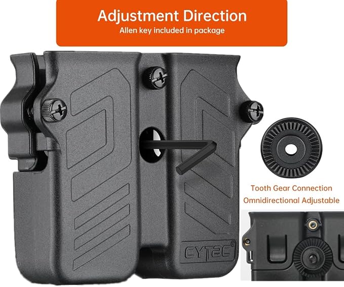 Universal Double Magazine Pouch Fit 9mm 10mm .40 .45 Caliber Dual & Single - Image 4