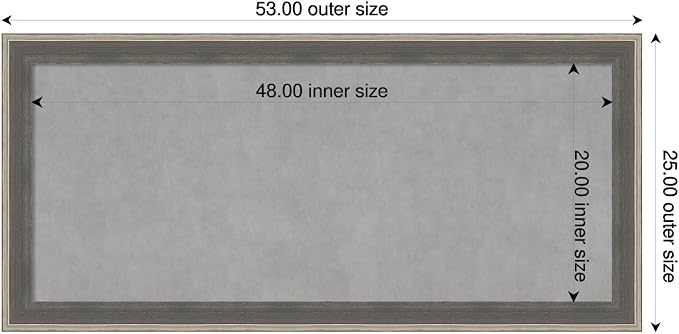 Amanti Art Grey Framed Magnetic Board 25x53 Oversize Vision Board - Image 2