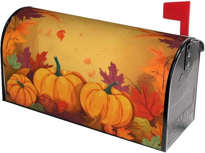 Ouqiuwa Autumn Thanksgiving Pumpkins Welcome Magnetic Mailbox Cover, Fall - Image 9