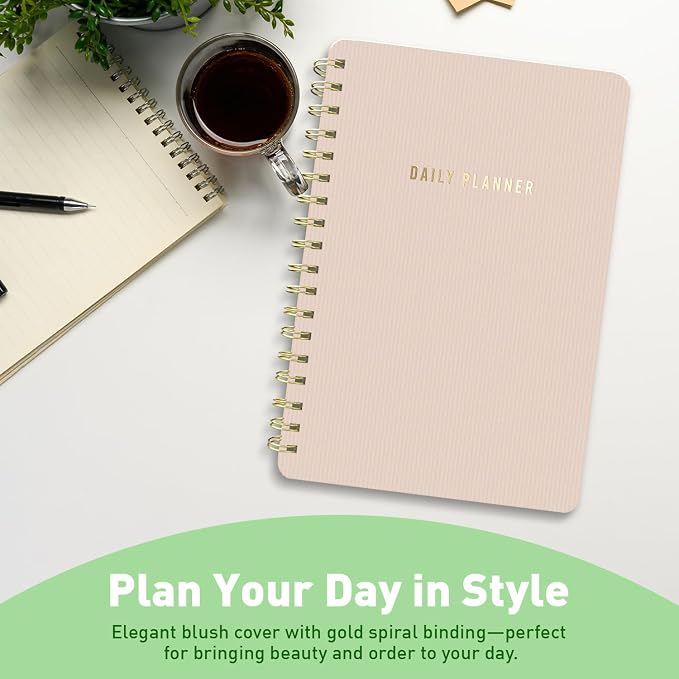 Sweetzer & Orange Daily Planner Notebook – Undated Two-Page Daily Layout - Image 4