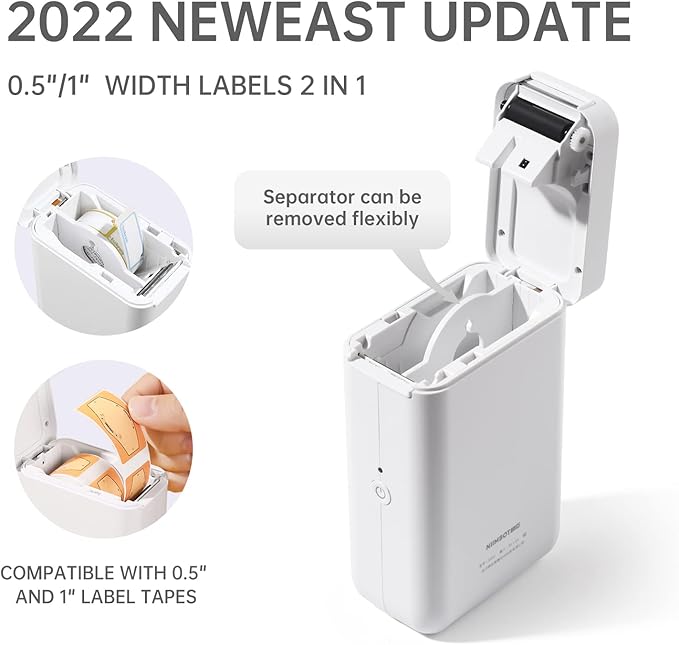 NIIMBOT Label Maker Machine D101 Label Printer Portable Wireless Connection Multiple Templates Available for Phone Easy to Use Office Home Organization USB Rechargeable-DeskLoop Office