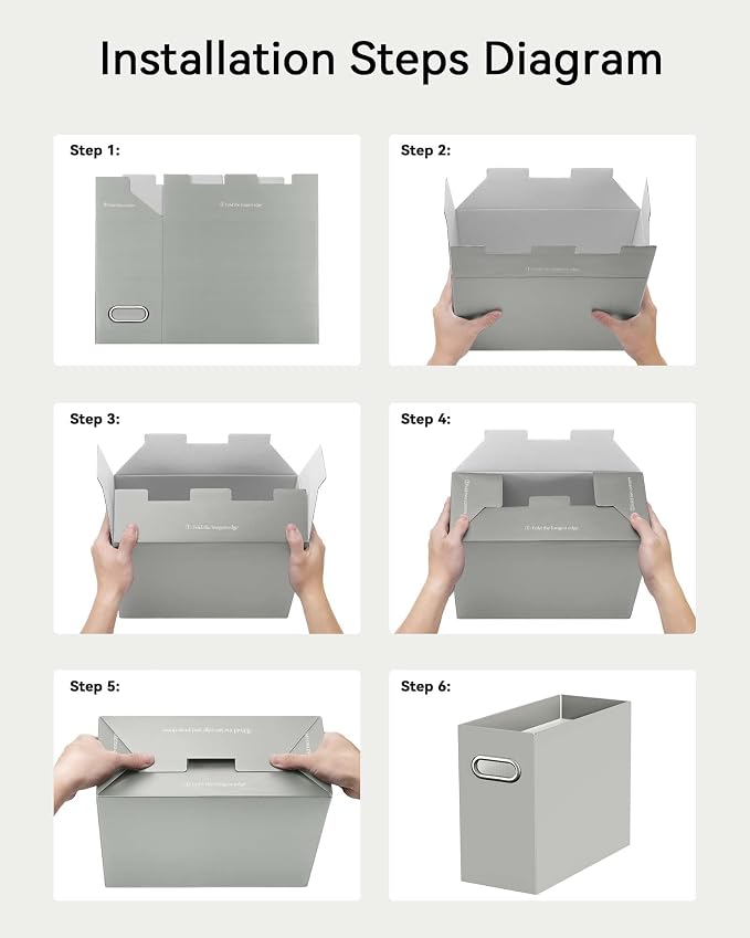 Oterri Cardboard File Organizer Box - Image 4