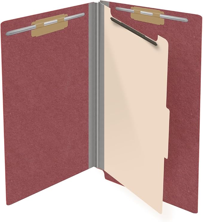 Ecom Folders Top Tab Pressboard Classification Folders | Legal Size 25 Pt Stock - Image 4