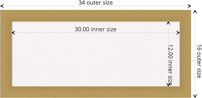 Amanti Art White Cork Board for Wall, 16x34 Vision Board with Gold Frame, Medium Corkboard Office Decor for Home Organization, Casual Corkboard Pinboard to display items for home organization-DeskLoop Office