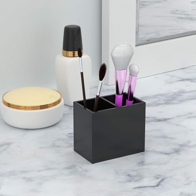 NIUBEE Acrylic Pen Holder 2 Compartments - Image 4