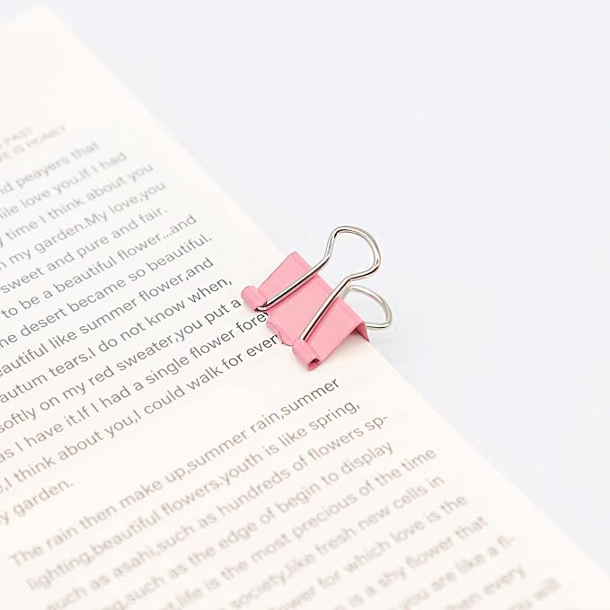 Mini Binder Clips, Paper Clip, Small Paper Clamps 15mm, 100 Pack Micro Size - Image 5