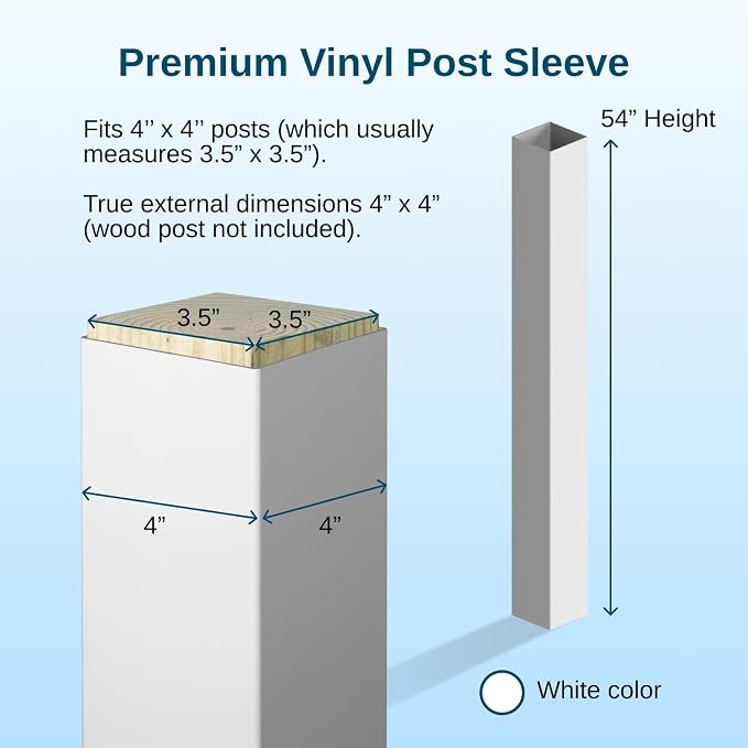 Weatherables 4x4 Post Sleeve – Weatherproof Premium Outdoor Vinyl Post Cover - Image 4