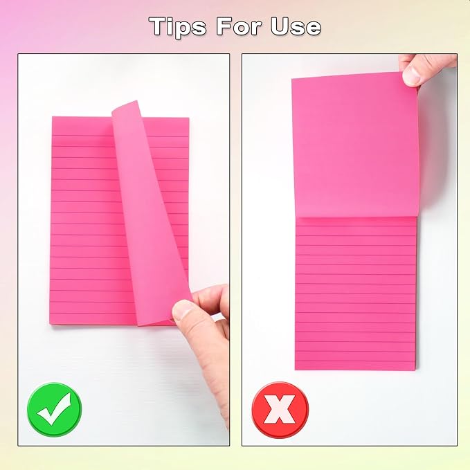9 Pack Lined Sticky Notes 4x6 in Post Sticky Notes - Image 6