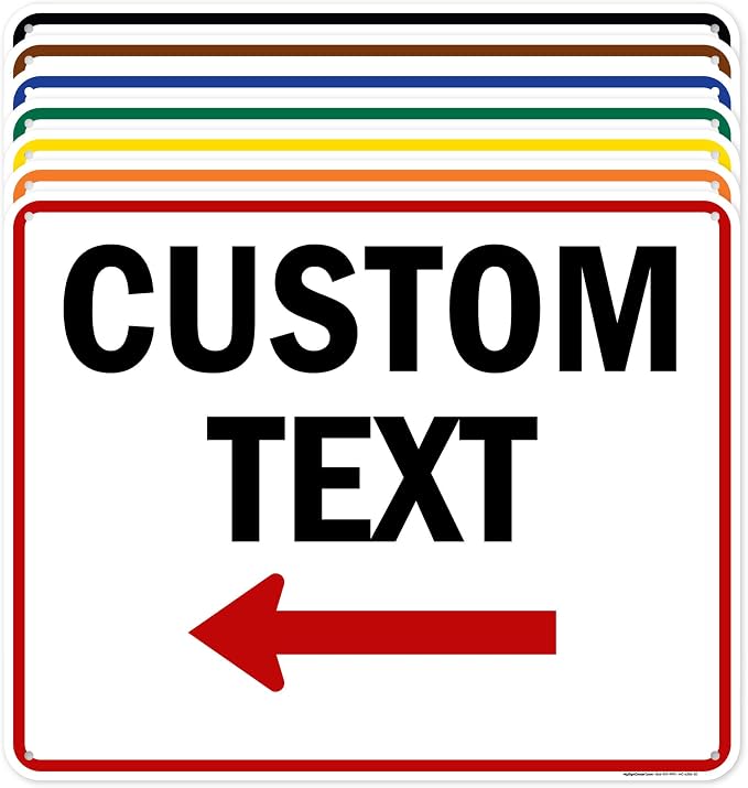 Custom Arrow, Custom Directional Sign, Left Arrow, 24x30 Inches, 55 mil thick by MySignCenter