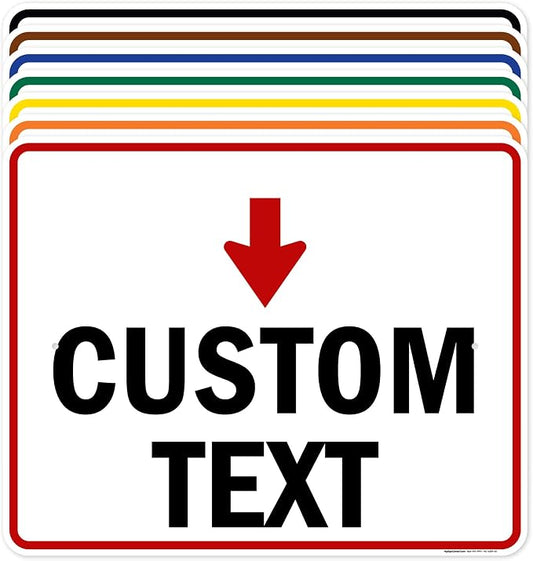 Custom Arrow Directional Sign, Down Arrow, 24x30 Inches, Rust Free .063 Aluminum by MySignCenter