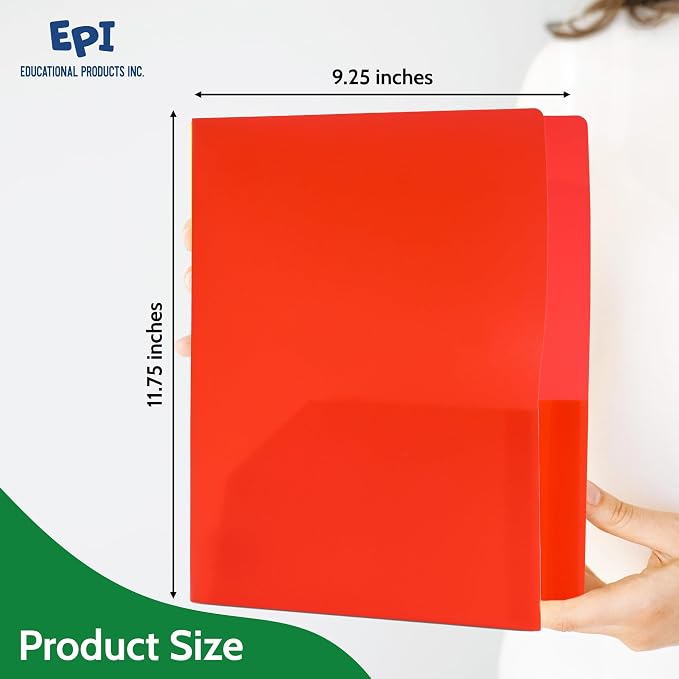 24 Pack White Plastic Folders - Image 5