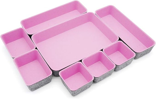 Welaxy desk drawer organizers tray felt storage bin caddy by Welaxy
