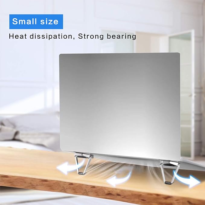Laptop Stand Portable, Zinc Alloy Laptop Mini Stand, Laptop Riser Invisible - Image 5
