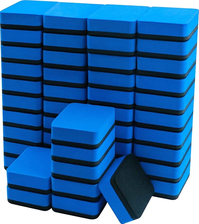 Dry Erase Eraser, 48 Pack Mini Magnetic Whiteboard Erasers by OFFICDO