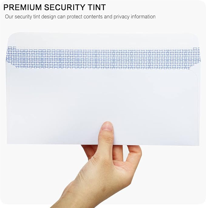 500 Pack #10 Double Window Security Self-Seal Envelopes - Image 3
