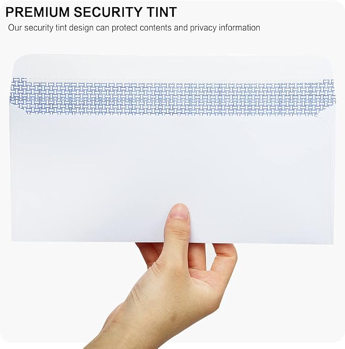 HERKKA #10 Security Self-Seal Envelopes, No.10 Windowless Bussiness Envelopes - Image 3