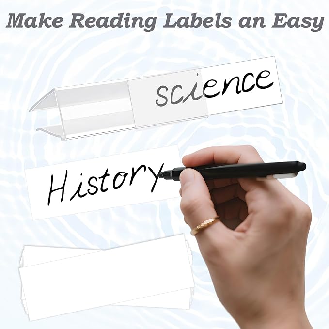 30-Pack Clear Plastic Shelf Label Holder Clips, Fits 0.6-0.78 inch Thick Wire & - Image 4