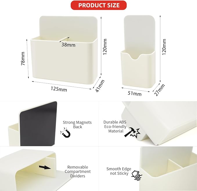 KITANIS Magnetic Pen Holder, 2 Pack Magnetic Dry Erase Marker Holder - Image 2