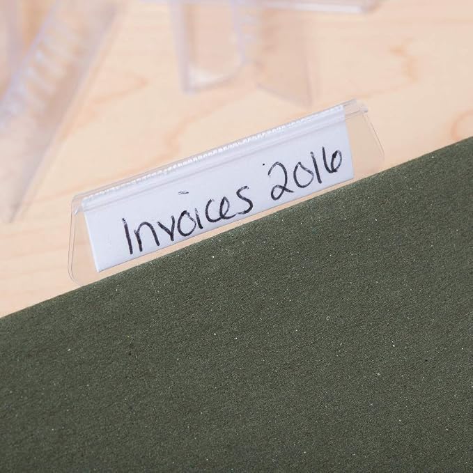 1InTheOffice Plastic Clear Tabs, and Inserts 2" x 5/8" - Image 4