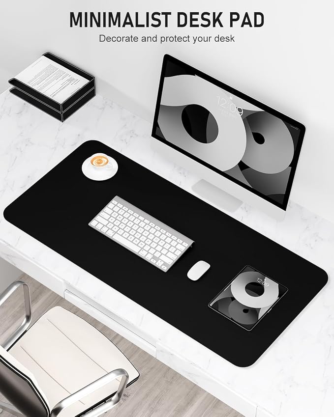 Desk Pad, 35.5" x 17" PU Leather Non-Slip Desk Mat Large Mouse Pad - Image 2