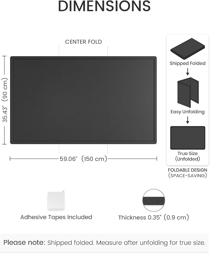 Fluxynara Large Bulletin Board, Foldable Felt Pin Board - Image 2