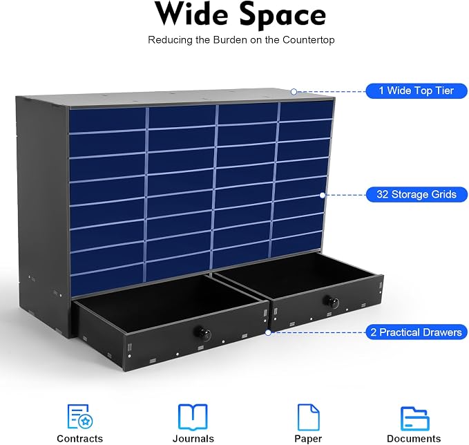 SHIECAMASIC Literature Organizer, 32 Compartments Office Mailbox - Image 5