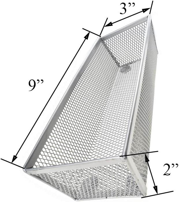 HAHIYO Stackable Mesh Tray Cup 9 x 3 x 2 inches Sturdy Container for Desk Drawer Organizer Collection for Home Office School kitchen Soft Foam Feet No Sharp Edges 2 Pack Silver-DeskLoop Office