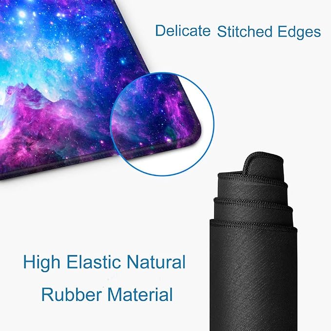Gaming Large Mouse Pad with Stitched Edges, Extended Keyboard Pad, Non-Slip - Image 3