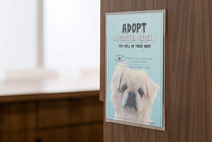 Acrylic Sign Holder 8.5 x 11 for Wall Display | Clear Sign Holders 8.5x11 - Image 6
