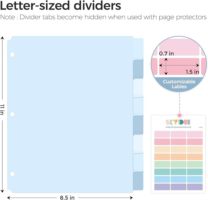 SKYDUE Binder Dividers with Tabs - Image 3