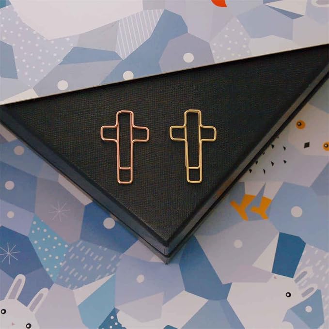 OWLFAVO 40pcs Cross Shape Paper Clips - Image 3
