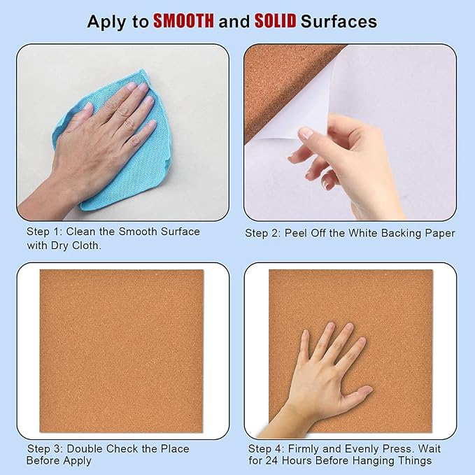 3mm Self-Adhesive Cork Board Roll, 1/8" Thick Cork Boards - Image 5