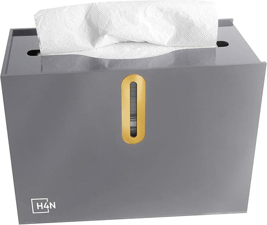 H4N Multifold Hand Paper Towel Dispenser Countertop, Compact Design, Single Sheet Dispensing for Home and Commercial Use, Gray-DeskLoop Office
