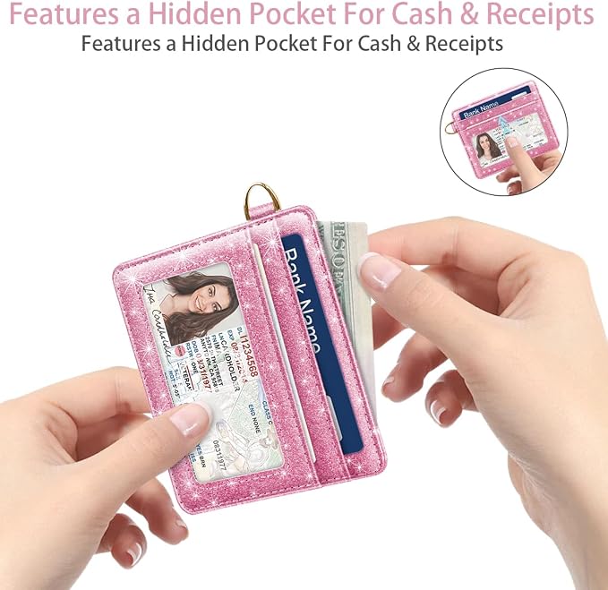 Slim Minimalist Front Pocket RFID Blocking Credit Card Holder Small Wallet Cute - Image 5