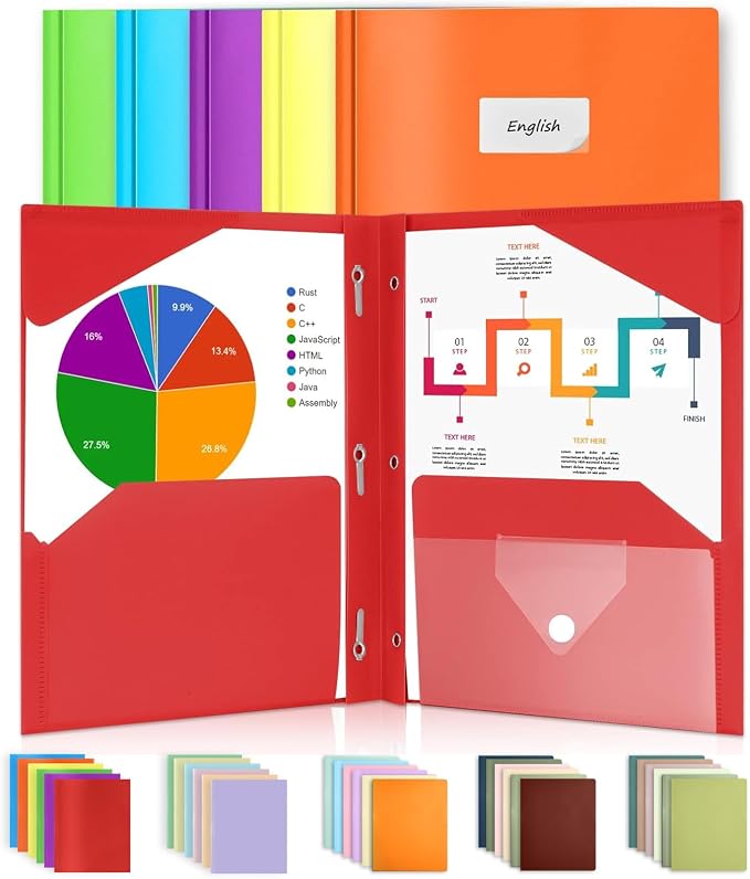 Sooez 6 Pack Pocket Folder by Sooez