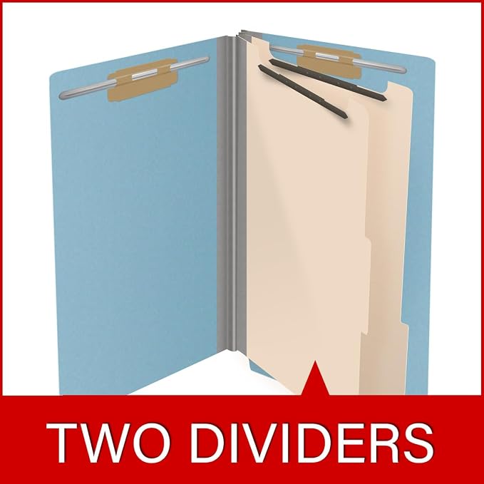 Ecom Folders End Tab Pressboard Classification Folders | Legal Size 25 Pt Stock - Image 8